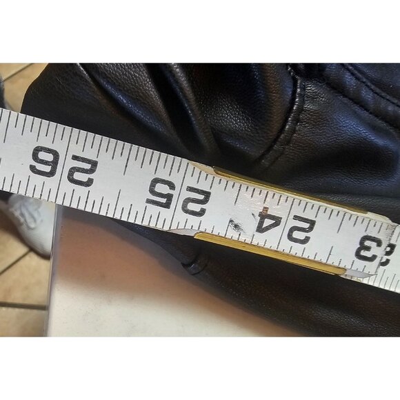 Madden NYC Faux Leather Cargo Jogger Size Small Pull on Black - Picture 6 of 7